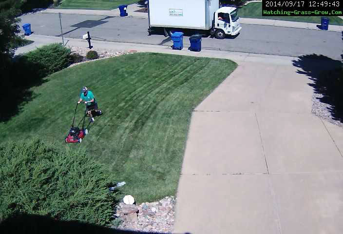 mowing lawn sep/2014
