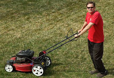 toro lawn mower closeup