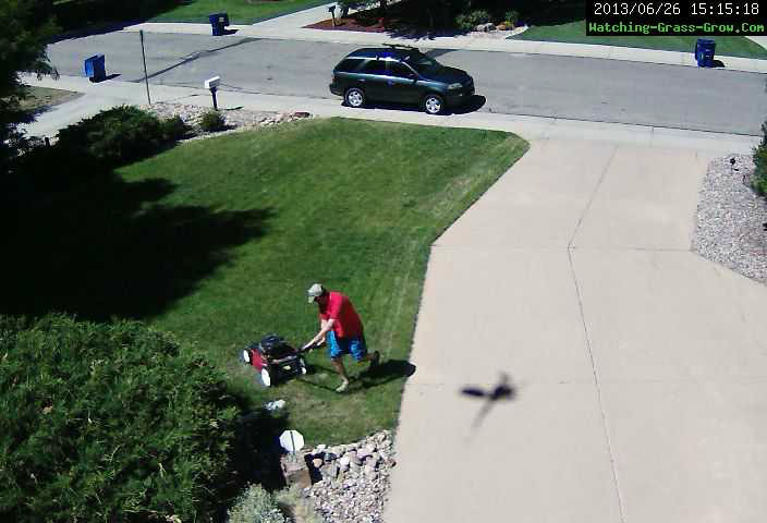 bug on webcam mow lawn