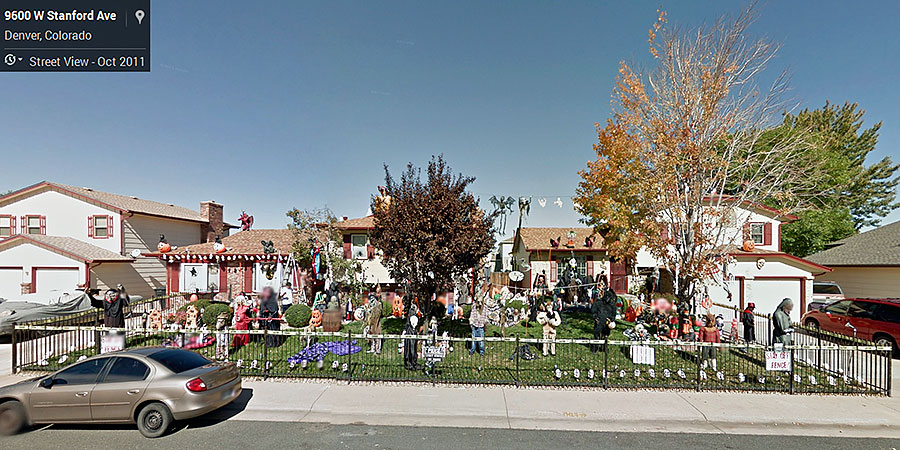 street view halloween display