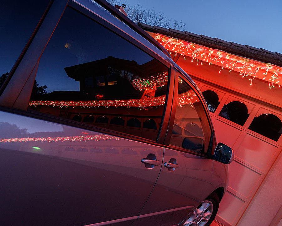 christmas lights van